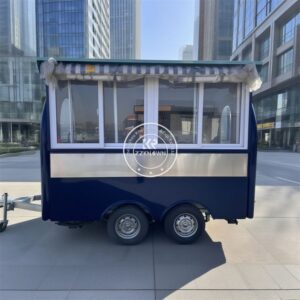Outdoor Mobile Catering Trailer Food Truck Street Mobile Coffee Tea Cart Mobile Kitchen Concession Food Truck Trailer For Sale