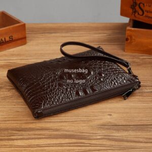 New PU material men's crocodile print clutch bag storage bag youth large capacity official bag clutch bag