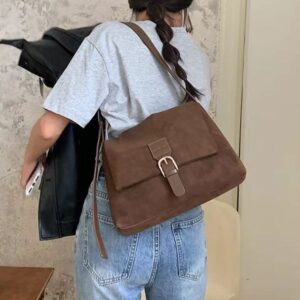 Street niche design Korean version of spring/summer women's bag new retro style velvet surface single shoulder underarm bag versatile casual crossbody bag