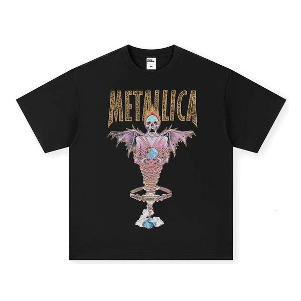 Heavyweight 100% Cotton Sweatshirt Men's Oversized T-Shirt Short Sleeve Cross-Border Rock Band Beauty Fashion Unisex