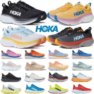 Clifton hokhs 9 hokh One Bondi 8 Athletic Running Shoes Shock Absorbing Road Fashion Free People Blanc De Blanc Top Designer Mens Womens Trainer Senaker