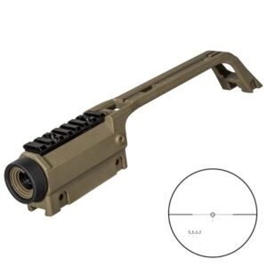 Fire Wolf Tactical rifle 3.5X20 G36 long scope MP5 Metal Sight Weaver Rail Scope Mount Base Handle for hunting-Sand color