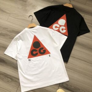 Men's T-Shirts Designer Back triangle letter printed round neck short sleeved T-shirt