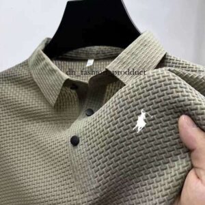 Designer New Spring Summer High Quality Casual Mens Ice Silk Short Sleeve POLO Shirt Fashion Outdoor Comfortable Breathable Top T-Shirt e3c d7c