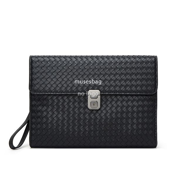 New men's grab bag PU leather grab bag Soft waterproof business mobile phone bag underarm bag