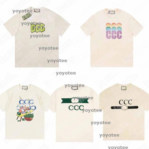 Women Designer Clothing Crew Neck Luxury Top T-shirt For Men Brand Letter Printed Beige Loose T Shirt Summer Tees Casual Tshirt Man Clothes BFG2411158