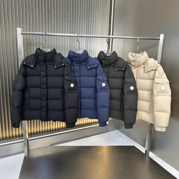 Mens Down Luxury Designer Embroidered Matte matte couple's warm hooded down jacket