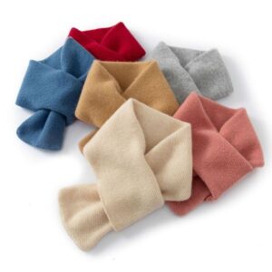 Solid color versatile knitted thickened cross scarf –846617