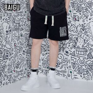 Printed 2024 Summer 350g Five-point Shorts Street Style Trendy Men's Casual Letter Pants