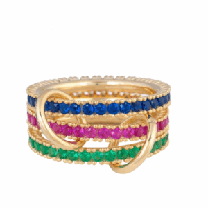 New style creative zirconium multi-diamond stackable finger ring jewelry accessory with precious stones