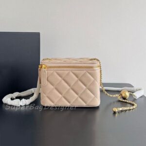 7A ladies Designer Vanity Bag with Mirror Cosmetic Bags Chain Crossbody Bag Leather Bag Womens Make Up Case Small Handbag Mini Small Makeup Bag lady Vanity Case Bag