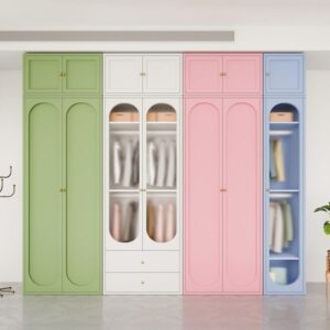 Freestanding 2 Doors Colorful Wardrobe Armoire Colset Bedroom Wardrobe