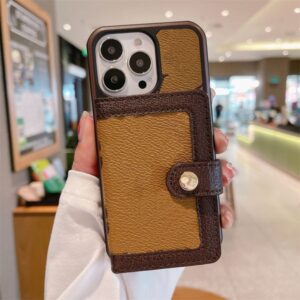 Designer Cell Phone Cases for iPhone 15 15pro 15plus 14 14pro 14plus 13 13pro 12 12pro 11 pro max Leather Card Holder Luxury Cellphone Covers