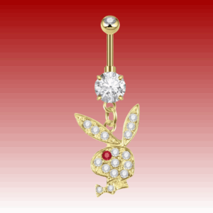 1pc 13 Types of Rabbit Stainless Steel Belly Button Rings for Women, Fashion Body Piercing Jewelry