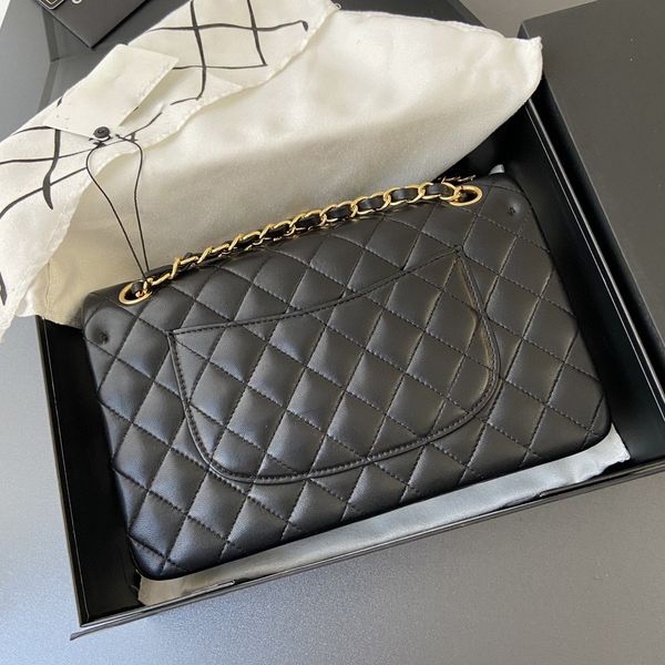 10A Top quality designer handbag CC women bag real leather classic flap cf sheepskin or cowhide bagss womens shoulder bags tote 2.55cm with BOX C009