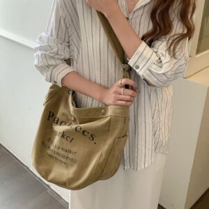Canvas for women's summer 2024 new fashionable large capacity single shoulder crossbody bag free shipping
