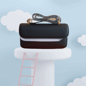 Leather horizontal design women's small bag luxury style with big brand box –HH8066