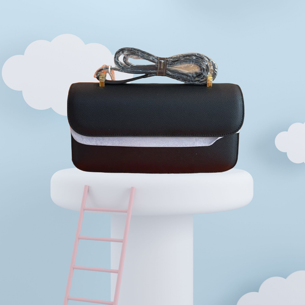 Leather horizontal design women's small bag luxury style with big brand box --HH8066