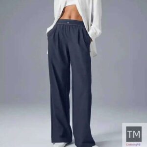 Designer Yoga Sports Pants Womens High-Waist Full-length Dance StudioTrousers Straight-Leg Suit Up Trouser Weekend City Jogger Sweatpants Wrinkle-resistant