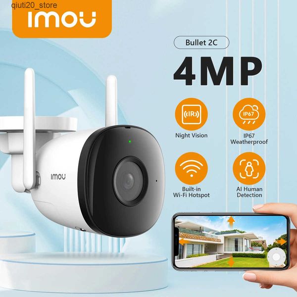 Cameras IMOU Bullet 2C 4MP Wifi Weather resistant AI Human Detection Outdoor Monitoring IP Camera z250219