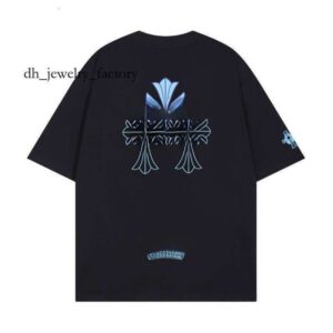 Chrome Cross Style T-Shirt For Men/Women, Luxury Street Fashion Graphic Print Tee, Hip Hop Inspired Cotton Short Sleeve extended t shirts tunic 665