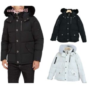 Mens and womens winter outdoor leisure sports down jackets white duck windproof parker hooded warm real wolf fur fashion classic adventure designer coats jacket