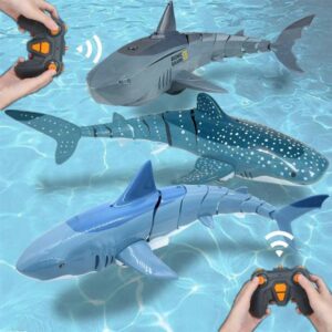 Funny Remote Control Shark Animals Robots Bath Tub Pool Electric Outdoor Swimming Toy Playing Water Fish