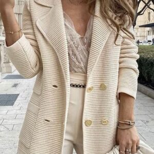 Women's Suits Women Blazer Jacket Solid Color Spring Autumn Fashion Casual Long Sleeve Cardigan Office Lady Elegant Coat For Streetwear Tops