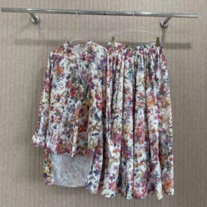 original Garden pattern design female lapel Set fashion womens highend brand Embroidery Suit high quality women luxury Pastoral style Suit