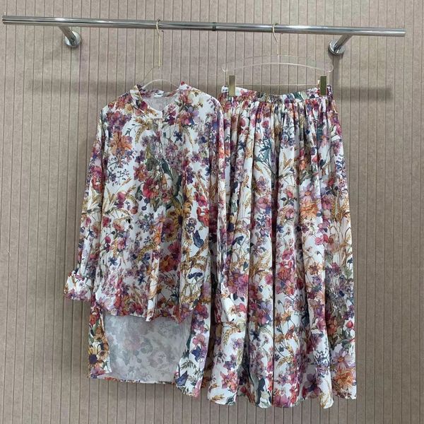 original Garden pattern design female lapel Set fashion womens highend brand Embroidery Suit high quality women luxury Pastoral style Suit