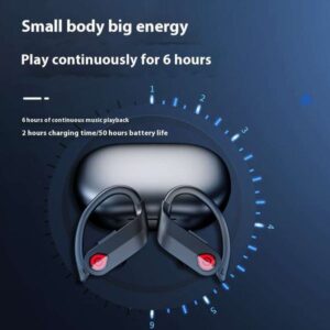 In-Ear Wireless Bluetooth Noise Cancelling Large Battery Ear-Hook Running Sports Earphones