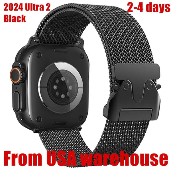 Smart For Apple watch iWatch Ultra 2 black 49mm Series 9 45mm 2.1 Men Women Watch Bluetooth Call Bracelet Wristband Wireless Fiess Tracker Sport Smartwatch