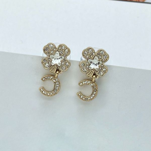 Luxury Earrings Letter Diamond Earrings Designer Jewelry Earring Wedding Party Gifts with Box