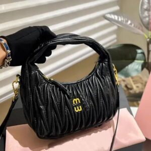 Miui hobo Wander Matelasse hot bag Luxury womens underarm Designer purses clutch with shoulder strap tote zipper xrong_totes