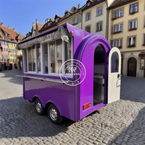 Custom Snack Ice Cream Cart Concession Mobile Fast Food Cart Trailer Fully Equipped Catering Food Truck With Full Kitchen