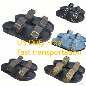 Fashion slippers Women Designer sandals for womensslipper m ens casual loafers shoes outdoor beach slidesflat bottom with buckle unisex genuine leather hjkh