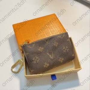 designer wallet women KEY POUCH Designers Mini Wallet Fashion Womens Mens Keychain Ring Credit Card Holder Coin Purse men wallet designer passport holders purses