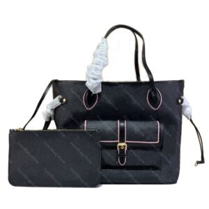 Tote Bag with Clutch Wild at Heart onthego Shopping Classic Handbag Purse Women Fashion Genuine Leather Shoulder Bags multi handbags accessories Star Series 46137