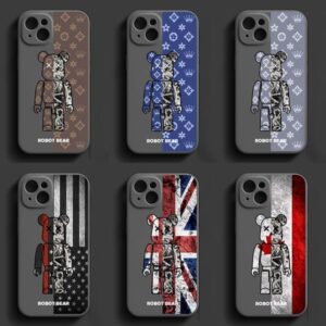 Trendy Bear Phone Case for iPhone 15 14 13 12 11 Pro Xs X XR Max 8 7 SE Strong Silicone Cases Soft Back Cover