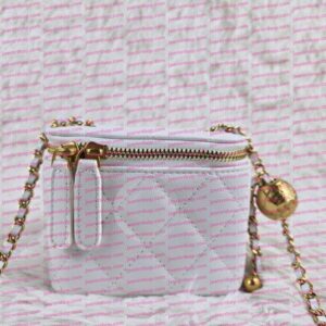 Ladies' Shoulder Bag Designer Luxury Makeup Bag Fashion Solid Color Large Capacity Chain Bag Zipper Opening
