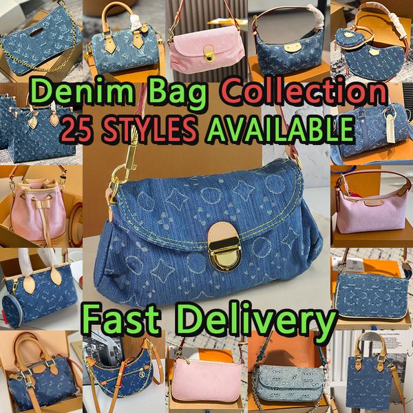 blue denim designer bag Luxury shoulder beach bag tote bag designer women crossbody designer bags mini bag sac de luxe handbag rodeo bag 1 1 cross body bag small pink bag