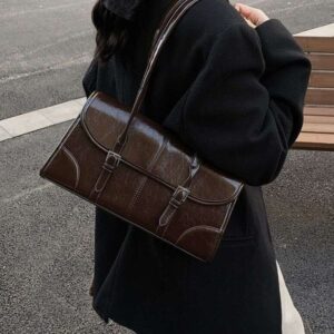 free shipping oil sensitive wax leather armpit for women 2025 new trendy stick winter commuting shoulder bag