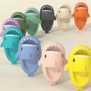 mens Women Shark Slippers Summer Home Solid Color Couple Parents Outdoor Cool Indoor Household Funny Slippers