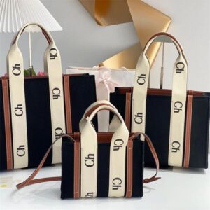 Women men Designers bag Fashion Linen Canvas WOODYS Tote Bags Luxurys Handbags Travel Shoulder Shopping Bags fashion Crossbody vacation Large Beach Bag Purses