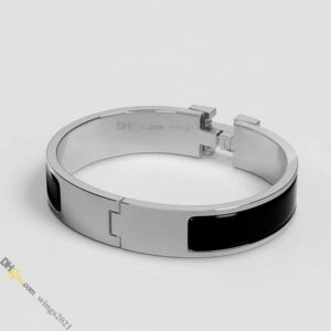 Designer Bracelet Jewelry Designer for Women Classic Titanium Steel & Enamel Bangle Gold-Plated Never Fading Non-Allergic,Silver Bracelet; Store/21417581