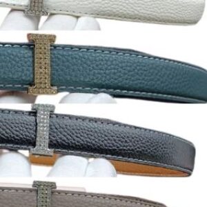 Womens Belts Fashion Genuine Leather Belt Woman Waistband Womens Thin Golden Red Buckle Belt 2.3cm