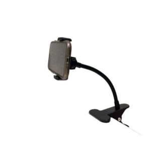 Metal Flexible Hose Phone Holder with Strong Clip for Desk Bedside Video Watching Lazy Bracket