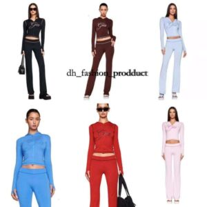Women yoga tracksuit Iamgia Style 2 piece set bell bottoms high waisted tracksuit for women long sleeve top and low waisted micro social setting yh 621