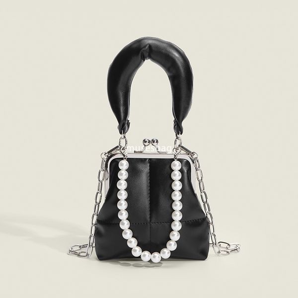 Daily wear urban minimalist women handbag women new crossbody handbag Korean niche design gold clip chain shoulder bag