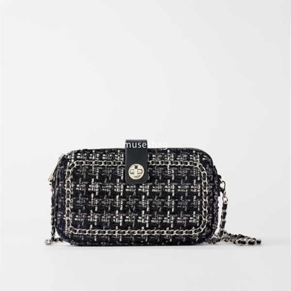 New patchwork soft cloth single shoulder crossbody bag chain small square bag versatile small fragrant bag noble women's handbag